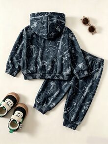 SHEIN 兒童嬰兒連帽休閒舒適套裝 秋季 - 彩色 - 查看 4