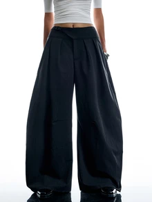 LYSMO Women's Solid Color Casual Modest Simple Versatile Daily Wear Long Pants Going Out Dark Grey Fall - Dark Grey - View 1
