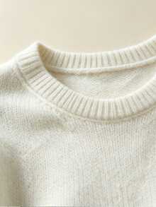 Autumina Apricot Round Neck Slimming Waist Urban Modern Fashion Casual Commute Knit Top For Women - Apricot - View 7