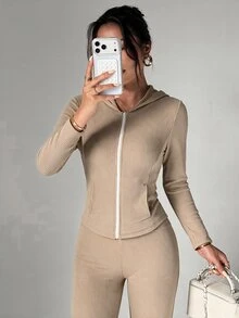 Dewbera Dewbera Women's Slim Fit Sporty Sexy Outfit - Light Grey - View 4
