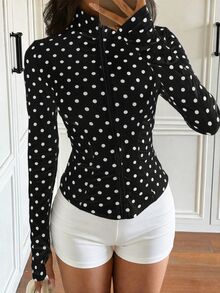 SHEIN EZwear 女式輕質夾克 - 黑與白 - 查看 8