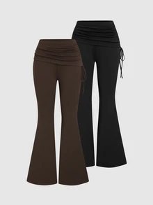 Sweetra Y2K Sexy Casual Versatile College Street Style Flared Pants - Multicolor - View 5