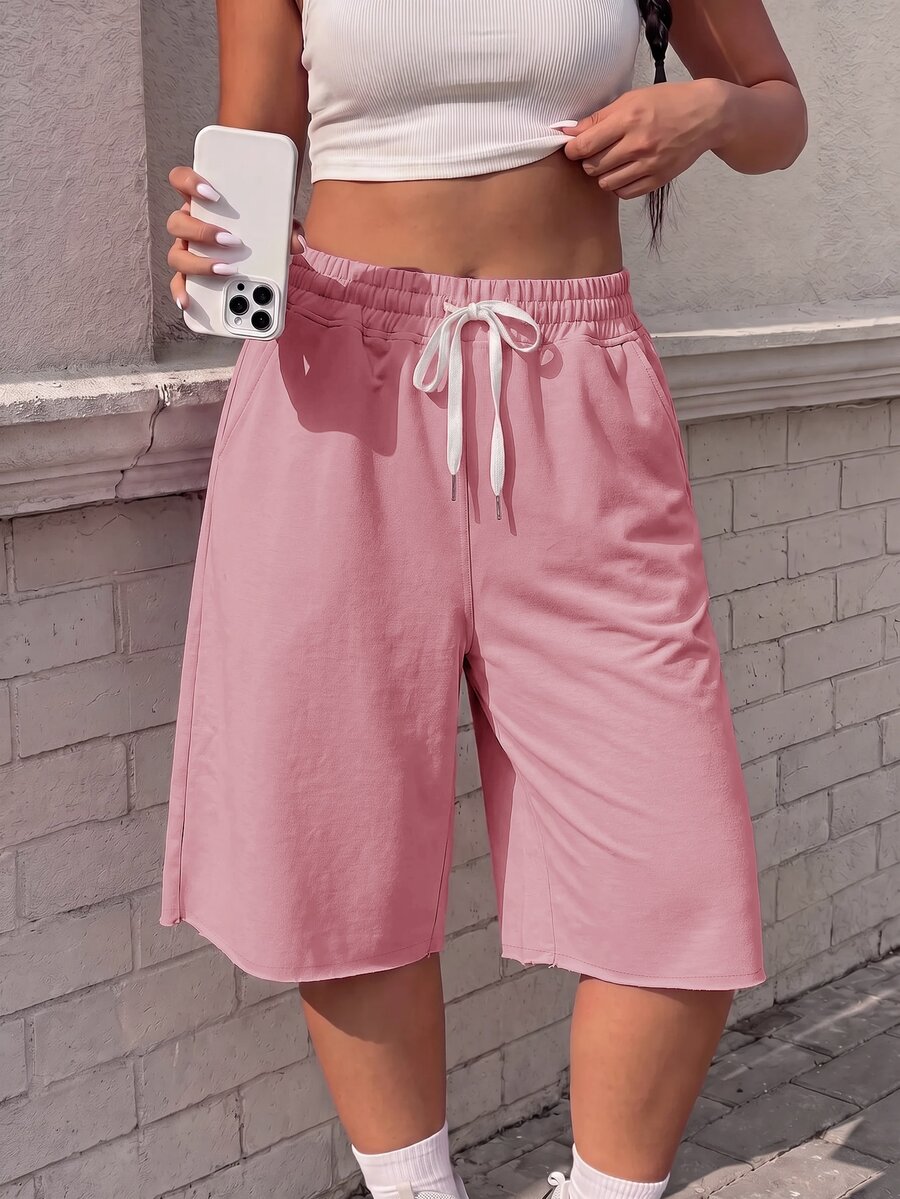 Muchica Plus Size Shorts - Dusty Pink - View 1