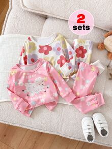 4 Buah Piyama Bayi Perempuan - MultiWarna - View 3
