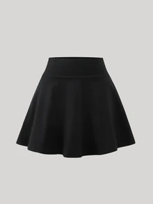 SHEIN 女童秋冬休閒百搭灰色與黑色2件套運動健身瑜伽芭蕾舞蹈校園打底褲與針織裙 - 彩色 - 查看 5