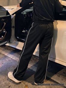 STEELVANCE Men's Drawstring Waist Casual Loose Versatile Sweatpants - Black - View 2