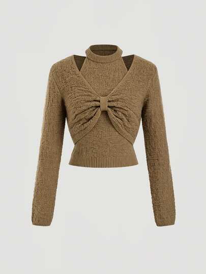 Sweetra 2PCS Women Sweater Co-Ords