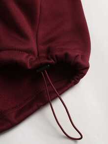Sweetra Y2K Casual Versatile Chinese Style Frog Button College Style Streetwear Jacket - Burgundy - View 3