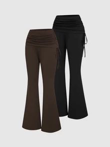 Sweetra Y2K Sexy Casual Versatile College Street Style Flared Pants - Multicolor - View 7