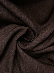 Nubod Blus Lengan Panjang Gaya Prancis Elegan Berkerah Persegi Warna Cokelat Ukuran Besar dengan Hiasan Renda dan Patchwork, Cocok untuk Komuter Kelas Atas. - Coffee Brown - View 7