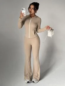 Dewbera Dewbera Women's Slim Fit Sporty Sexy Outfit - Light Grey - View 7