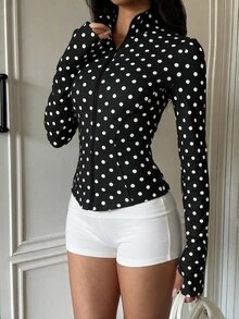 SHEIN EZwear 女式輕質夾克 - 黑與白 - 查看 6
