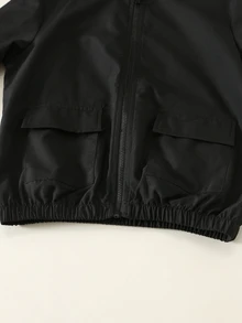SHEIN 兒童小男孩秋冬連帽長袖黑色外套 男童外套 - 彩色 - 查看 6