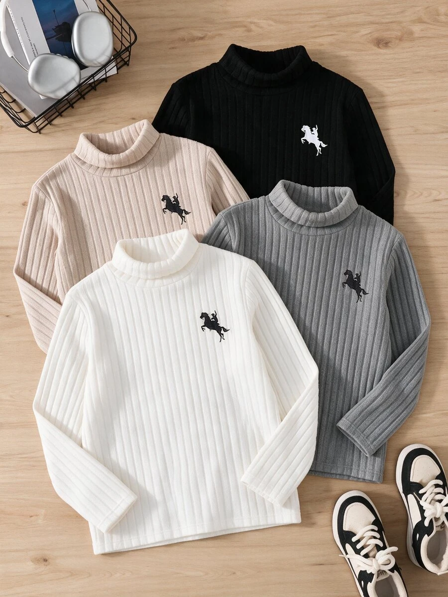 SHEIN 兒童 3件組 青少年男孩 T恤 - 彩色 - 查看 1