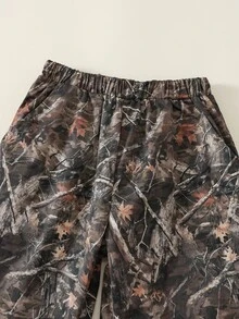 SHEIN 2件組兒童小男孩秋冬休閒立領夾克與長褲迷彩套裝，男童夾克套裝，秋冬穿搭 - 彩色 - 查看 5
