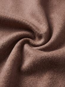Elenzga Plus Size Women's Solid Color Casual Versatile Daily Wear Overcoat - Apricot - View 7