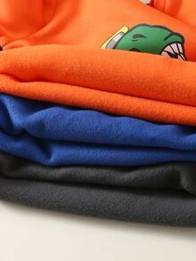 SHEIN 6pcs/Set Young Boy Kids Casual Cute Letter Pattern Crew Neck Sweatshirt And Fit Autumn Pants - Multicolor - View 7