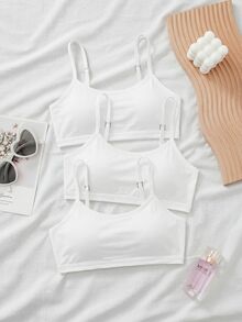 SHEIN 3件組青少年女孩內衣與胸罩 - 白色 - 查看 4