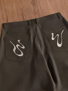 SWAVVY Pantalones para hombre - Café integral - Ver 3