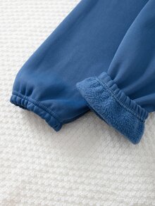 2pcs/Pack Celana Jogger Kasual Tebal Berlapisan Termal untuk Anak-anak, Musim Gugur/Dingin - MultiWarna - View 6