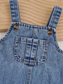 Baby Boy Colorblock Long Sleeve Top And Overall Pants Set - Blue - View 4