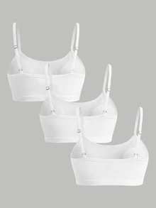 SHEIN 3件組青少年女孩內衣與胸罩 - 白色 - 查看 2