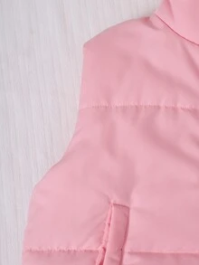 SHEIN 秋季粉色立領背心 3 件套 女孩修身長袖內搭衫喇叭褲 Y2K 可愛運動風 80 年代 8-16 歲學生生日禮物 - 粉色 - 查看 5