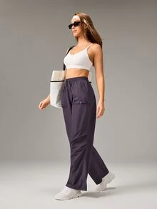 OutZeal Celana Panjang Wanita Polos Kasual Serbaguna untuk Perjalanan Sehari-hari - Bold Plum - View 6