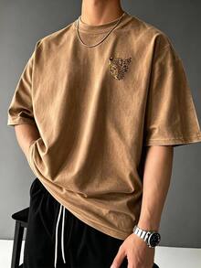 Teen Boy Casual Minimalist Short Sleeve Crew Neck T-Shirt Suitable For Summer - Multicolor - View 2