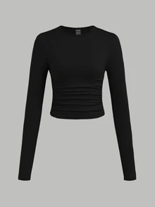 SHEIN EZwear 3件組女款純色圓領T恤 - 彩色 - 查看 10
