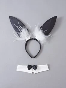 Fantasy Costume Accessories 2pcs Set - Black and White - View 1