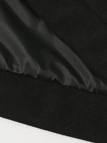 STYNVO Chaqueta casual con cremallera y manga larga con estampado de letras para hombre - Negro - Ver 5