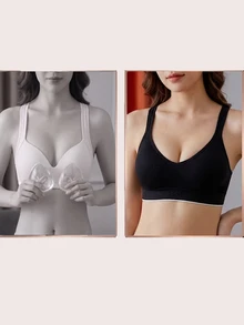 Lignisse Invisible Self-Adhesive Thickened Bikini Bra Inserts, Waterproof Silicone Breast Pads, Fake Breast Enhancer Pads - Multicolor - View 3