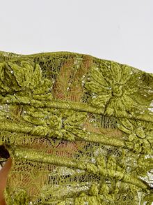 Soleia Plus Size Green Lace Bustier Top For Vacation - Green - View 6