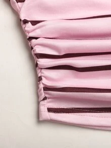SHEIN 青少年女孩秋冬款簡約條紋印花套頭上衣百搭上衣 - 彩色 - 查看 4