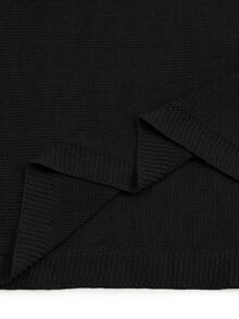 Lacomfia Plus Size Minimalist Fashion Hollow Out Pullover Sweater For Daily Wear - Black - View 4