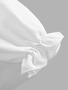 SHEIN 女童 2 件套 粉色與白色格紋拼接學院風可愛開襟衫 花瓣袖 鬆緊腰荷葉邊迷你裙，聖誕節，秋冬 - 粉色 - 查看 4