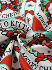 HELLO KITTY AND FRIENDS | SHEIN Baby Girl Cartoon Print Long Sleeve Top And Pants Loungewear Set - Multicolor - View 7