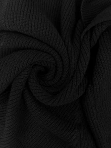 Elenzga Women's Autumn/Winter Elegant Sexy Oversized Collar Waist-Cinching Knit Cardigan - Black - View 7