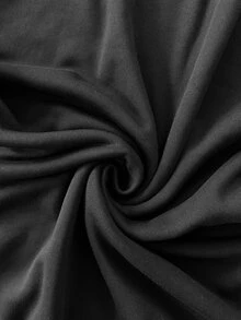 Easowa Women's Solid Color Casual Party Midi Dress - Black - View 6