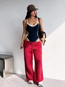 SHEIN Dewbera 1 bộ jumpsuit nữ màu đen một mảnh - màu đen - Xem 4