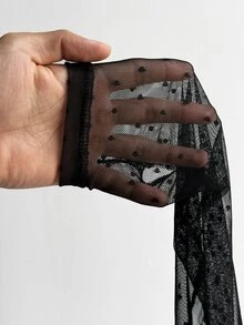 Maweii Gaun Wanita Ukuran Besar Warna Hitam dengan Potongan Pas di Pinggang, Leher Halter, dan Lengan Ikat, Cocok untuk Musim Gugur - Hitam - View 8