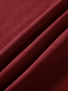 ROMWE MEN Street Life Teen Boy Flame Pattern Casual Daily Wear T-Shirt - Burgundy - View 6