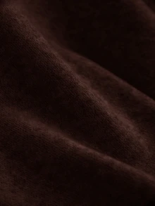 CosyJoli Sweater Wanita Ukuran Besar dengan Pita di Belakang, Mode Musim Gugur/Dingin, Nyaman dan Serbaguna - Coffee Brown - View 3