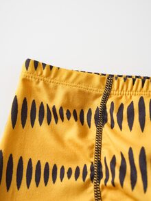 GARFIELD | SHEIN Young Boy Cartoon Print Tank Top And Contrast Color Shorts Underwear Set - White - View 7