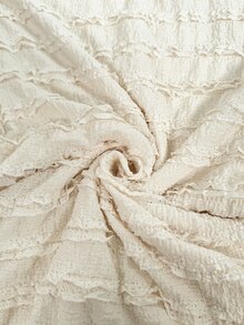 Sylviya 休閒優雅熱帶風女款秋冬度假長袖紋理洋裝，適合海灘早午餐，奶油白色秋季女裝秋冬洋裝 - 杏色 - 查看 7