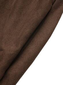 LUMIGAL Women's Solid Color Pleated Casual Party Dress - Coffee Brown - View 4