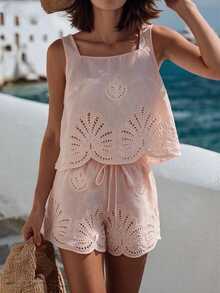 Breezaya Women's Colorblock Casual Everyday Set With Shorts - Pink - View 5