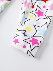 My Little Pony X SHEIN Baby Girl Cartoon Print Long Sleeve Top And Leggings Loungewear Set - Pink - View 7