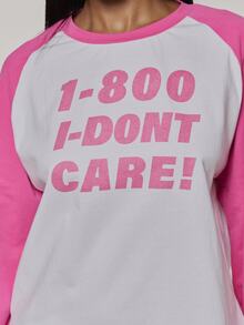 MUSERA Pink Cotton Graphic Printed Oversized Long Sleeve Tshirt Summer Autumn Cute Everyday Y2K - White - View 6